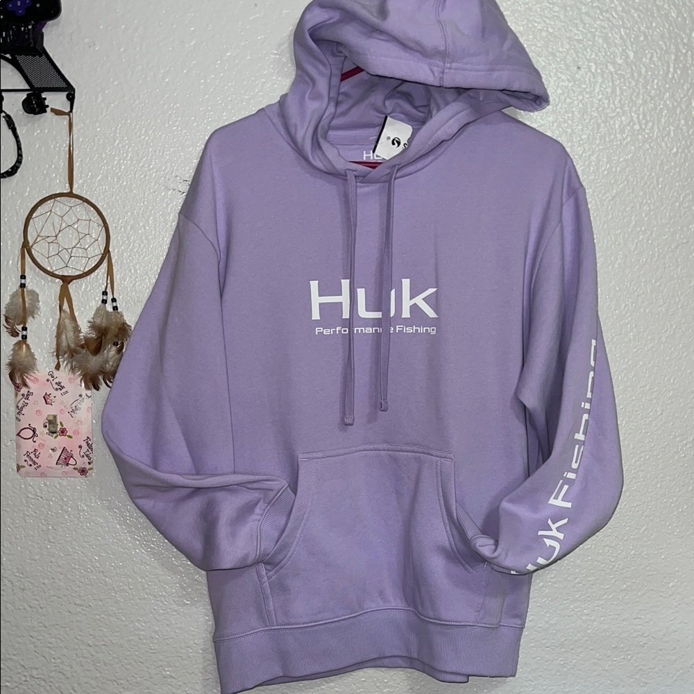 Huk Performance Fishing Lavender Performance Hoodie Size Small